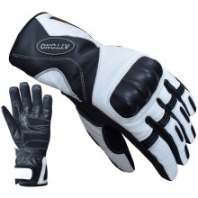 Attono lyžařské rukavice kožené závodní rukavice voděodolné bílé