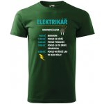 Pánské tričko pro elektrikáře Hodinová sazba zelená – Zboží Dáma