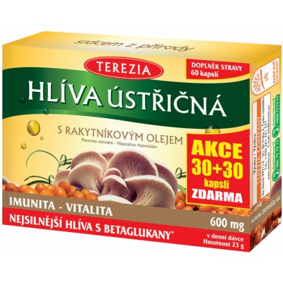 Terezia Company Hlíva ústřičná s rakyt.olejem 30 + 30 kapslí – Hledejceny.cz