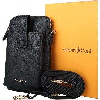 Gianni Conti Luxusní kožená crossbody 305 černá – Zboží Živě