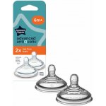 Tommee Tippee savička C2N AntiColic rychlý průtok transparent 2 ks – Zboží Dáma