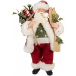Vánoční dekorace Santa ve svetru s lyžemi - 16*13*27 cm - Clayre & Eef – Hledejceny.cz