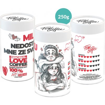 Fixi Coffee Miláčku Nedostaneš mne ze své hlavy dárkové balení kávy zrnková 250 g – Hledejceny.cz
