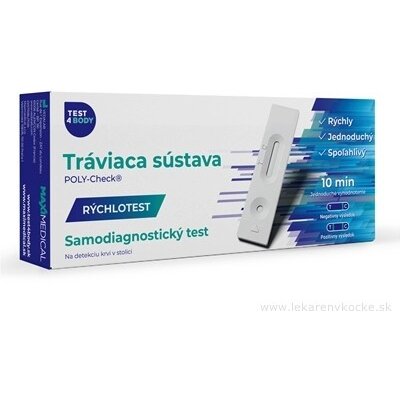Test4Body Rychlotest trávicí soustavy domácí test na okultní krvácení POLY-Check – Hledejceny.cz