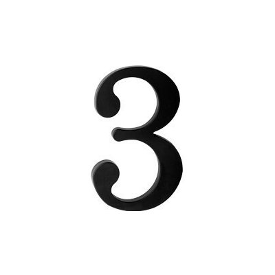 KĽUČKA číslo 175mm černé "3" Černá – Hledejceny.cz