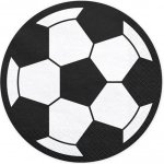 PartyDeco ubrousky fotbalový míč 13,5cm 20ks