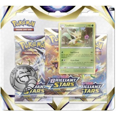 Pokémon TCG Brilliant Stars 3 Pack Blister Booster Leafeon – Hledejceny.cz