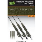 Fox Montáž Naturals Submerge Power Grip Lead Clip Leaders 75 cm 3 ks 30 lb – Zboží Mobilmania