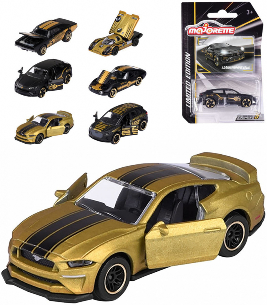 Majorette Auto Limited Edition serie 9 černo-zlaté kovové 6 druhů