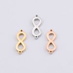 Shiny Planet | Konektor ležatá osmička z chirurgické oceli tři barevné varianty - Povrchová úprava Bez galvanizace AA 377 – Zboží Dáma