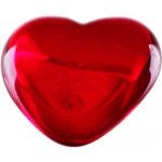 DT GLASS Skleněné srdíčko červené - tmavé transparentní 6 kusů v bílé krabičce – Sleviste.cz