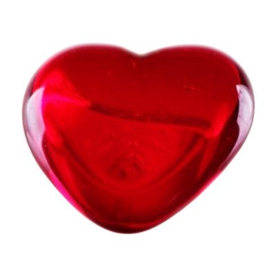 DT GLASS Skleněné srdíčko červené - tmavé transparentní 6 kusů v bílé krabičce – Sleviste.cz