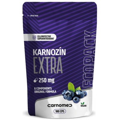 CarnoMed Karnozín EXTRA 250 mg ECOPACK 180 kapslí – Hledejceny.cz