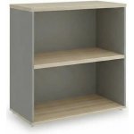 Rauman Nízká skříň SimpleOffice 80 x 40 x 80 cm, dub světlý / šedá – Zboží Mobilmania