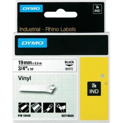 DYMO vinylová páska RHINO D1 19 mm x 5,5 m, černá na bílé, S0718620 – Zboží Mobilmania