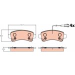 Sada brzdových destiček, kotoučová brzda TRW GDB2106 – Hledejceny.cz