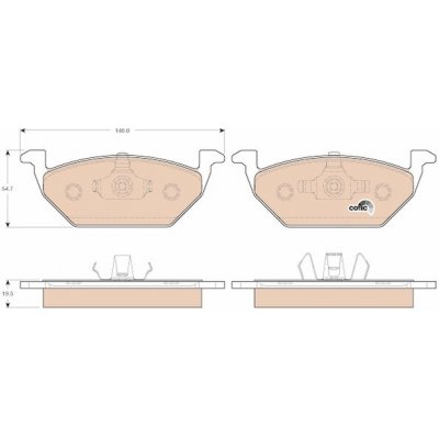 Sada brzdových destiček, kotoučová brzda TRW GDB1984 | Zboží Auto