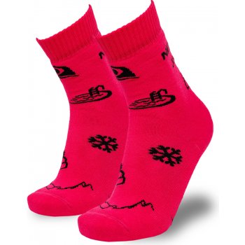 Collm dámské teplé ponožky NEJSEM BLÁZEN JSEM OTUŽILEC tmavě růžové