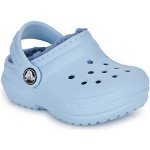 Crocs pantofle dětské Classic Lined Clog T Modrá – Zboží Mobilmania