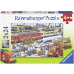 Ravensburger Ruch na nádraží 2 x 24 dílků – Zboží Mobilmania