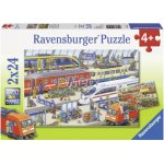 Ravensburger Ruch na nádraží 2 x 24 dílků – Zboží Mobilmania