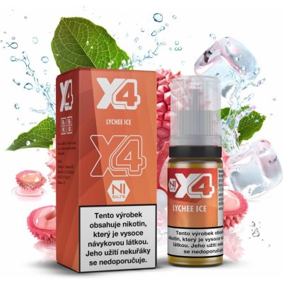 X4 Bar Juice Lychee Ice 10 ml 10 mg – Zboží Dáma