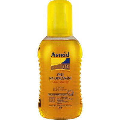 Astrid Sun spray olej na opalování betakaroten SPF10 200 ml od 132 Kč -  Heureka.cz