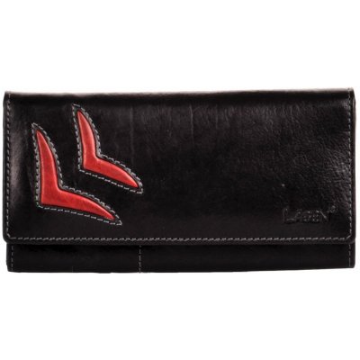 Dámská kožená peněženka 6011/T Black/Red Lagen