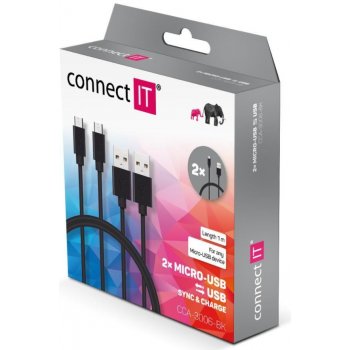 Connect IT CCA-3006-BK Wirez Micro USB - USB, 1m, černý