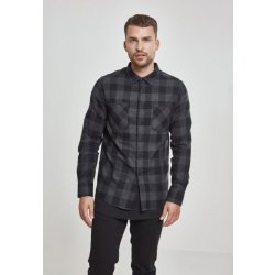 Urban Classics checked flanell shirt černo/šedá