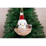 MagicHome Vánoční dekorace Pták v hnízdě závěsná 11,5x10x11 cm – Hledejceny.cz
