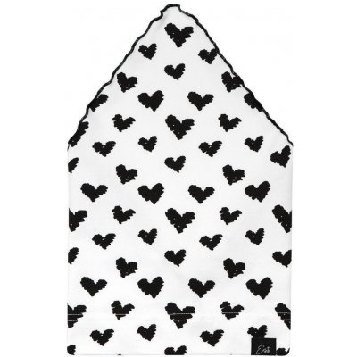 ESITO Dětský šátek na hlavu Black heart bílá – Zboží Mobilmania