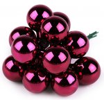 Prima-obchod Vánoční skleněná baňka na drátku Ø2 cm mat a lesk, barva 15 pink lesk – Hledejceny.cz