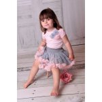 Bambarillo tylová tutu sukýnka Ballerina šedo-růžová – Zboží Dáma