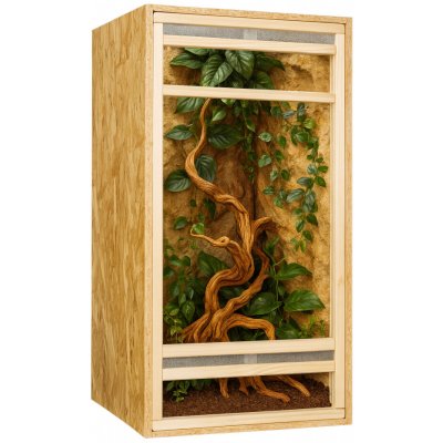 Invital OSB dřevěné terárium 50x50x100 cm – Zboží Dáma