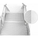 Baby Nellys 3dílná sada mantinel s povlečením minky Pletený cop drobný 135 x 100 cm – Sleviste.cz