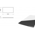 Nerezový plech leštěný (1.4301/7 - 2R) 1x2 m, tloušťka 3 mm + fólie – Zboží Mobilmania