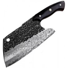 KnifeBoss damaškový sekáček Cleaver 7" Black Sandalwood VG 10 180 mm