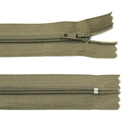 Spirálový zip no.3 nerozepínací 22cm - více barev color: 697 hnědo-khaki – Hledejceny.cz