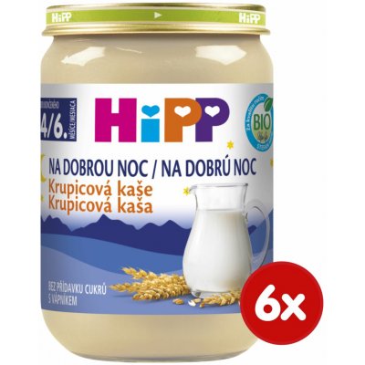 Hipp Bio na dobrou noc krupicová s banánem 6 x 190 g – Zboží Dáma