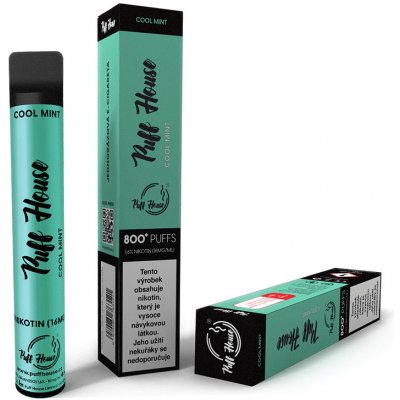 Puff House Cool Mint 16 mg 800 potáhnutí – Zboží Dáma