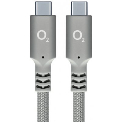 O2 198627 USB-C x C, 1,2m, šedý – Zboží Živě