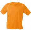 Pánské Tričko JAMES & NICHOLSON Pánské triko Team Shirt JN386 Oranžová pop Černá