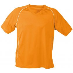 JAMES & NICHOLSON Pánské triko Team Shirt JN386 Oranžová pop Černá