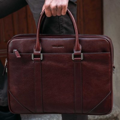 Valmio kožená taška Feltro Hnědá – Zboží Dáma