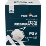 Portwest P311 Respirátor FFP3 s ventilkem bílá 10 ks – Zboží Mobilmania