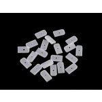 Silikonové koncovky na ploché, kovové a plastové kostice šíře 6; 8; 12 mm - (6 mm) transparent (50 ks) – Zbozi.Blesk.cz