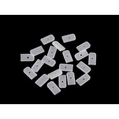 Silikonové koncovky na ploché, kovové a plastové kostice šíře 6; 8; 12 mm - (6 mm) transparent (50 ks) – Zbozi.Blesk.cz