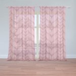 Sablio Záclony Střídajíci růžové pletení: 2ks 150x250cm – Hledejceny.cz