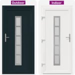 OMAXI Vchodové dveře Antracitová 88 x 200 cm PVC 787365 – Hledejceny.cz